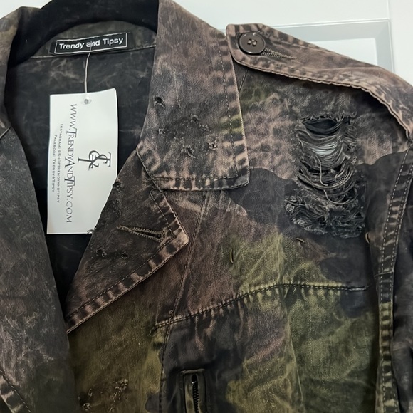 Vintage 90’s NIRVANA Acid Wash Camo Jacket - Picture 5 of 7